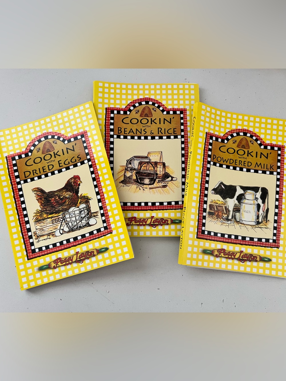 Peggy Layton Food Storage Cookbook Bundle 3 Books NEW Dried Eggs Beans Rice
